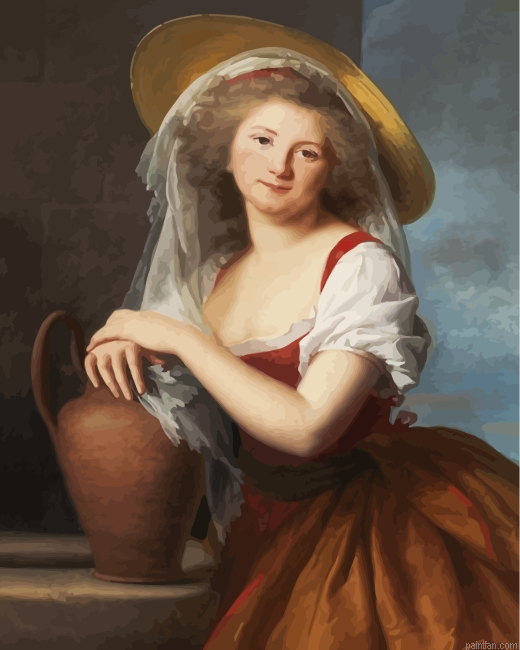 Vintage Woman By Elisabeth Vigee Le Brun Paint By Number.png