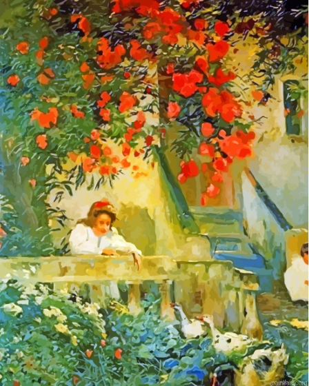 Vintage Woman Gardening Paint By Numbers.png