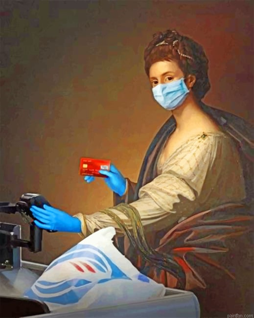 Vintage Woman Wearing A Mask Paint By Numbers.png