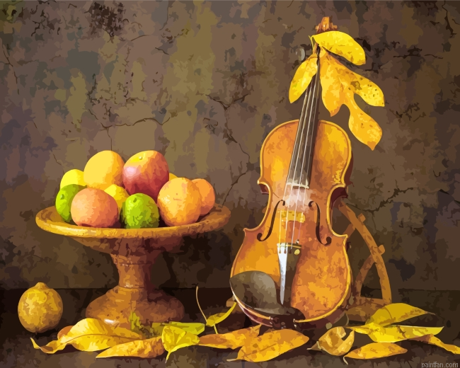 Violin And Fruits Paint By Number.png