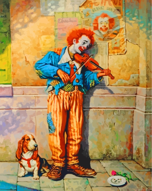 Violinist Clown Paint By Number.png