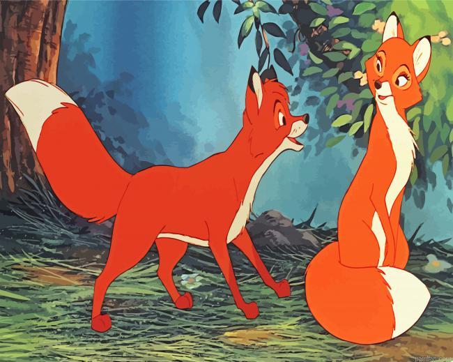 Vixey And Tod Paint By Number.png