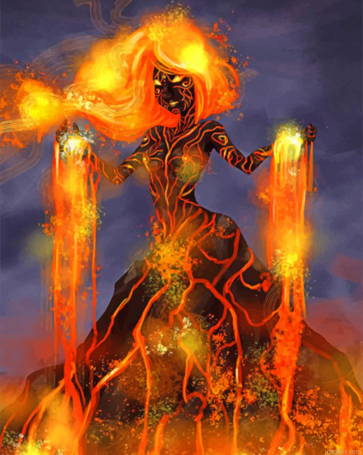 Volcano Woman Paint By Number.png