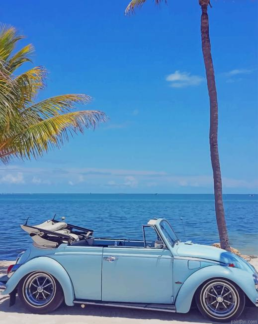 Volkswagen Beetle Diamond Blue New Paint By Numbers.png