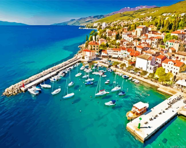 Volosko Opatija Croatia Paint By Numbers.png