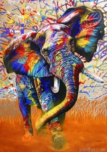 Walking Elephant Paint By Numbers.png
