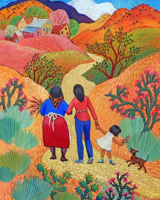 Walking With Grandma Paint By Number.png