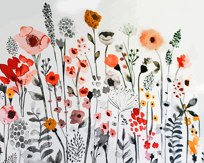 Wall Painted Flowers Paint By Number.png