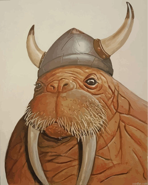 Walrus Viking Paint By Numbers.png