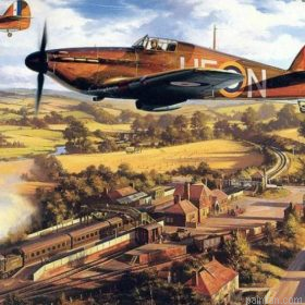 Warplane Over Paris Paint By Numbers.png