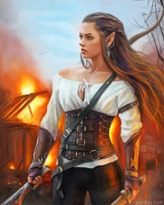 Warrior Elf Woman Paint By Number.png