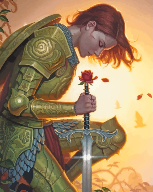 Warrior Lady Paint By Number.png