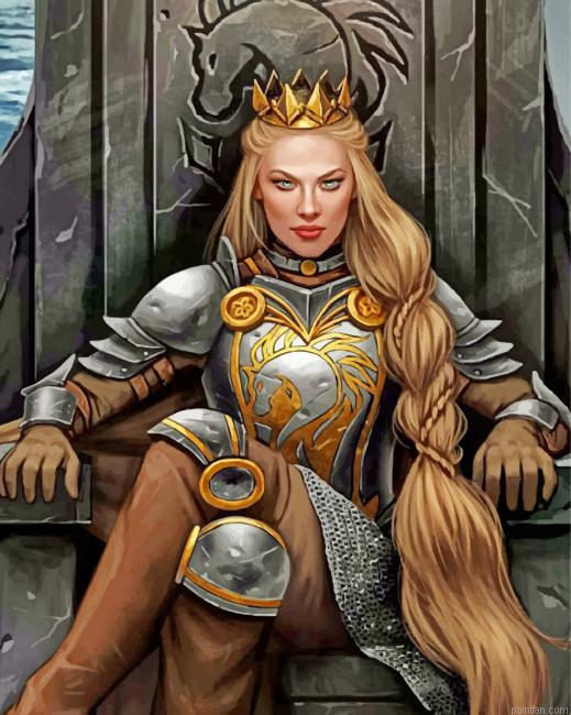 Warrior Queen Art Paint By Number.png