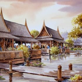 Wat Prayurawongsawat Bangkok Paint By Numbers.png