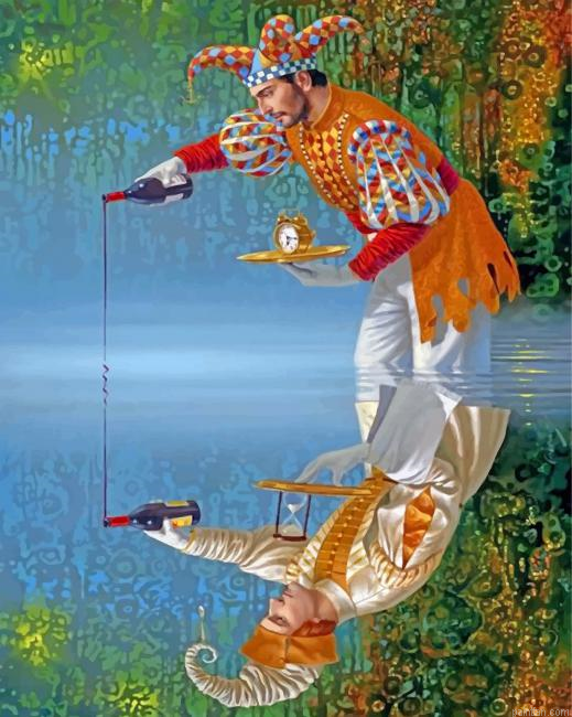 Water Reflection Man Paint By Number.png