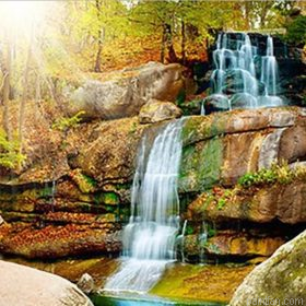 Waterfall In The Sun Paint By Numbers.png