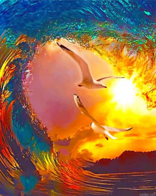Wave Sunset New Paint By Numbers.png