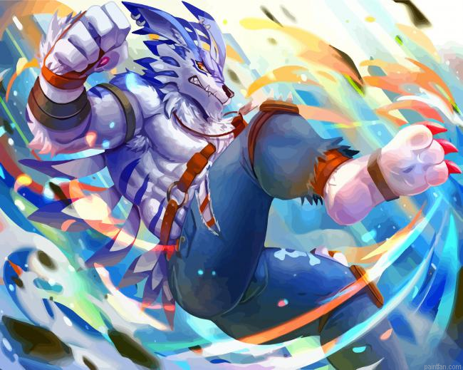 Weregarurumon Art Paint By Number.png