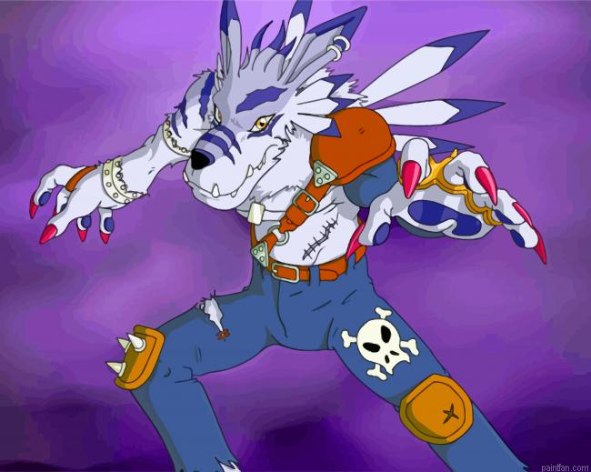 Weregarurumon Digimon Adventure Paint By Number.png
