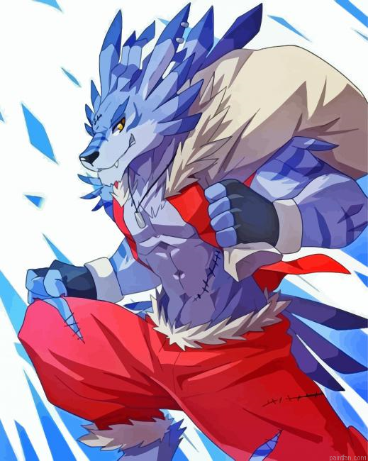 Weregarurumon Digimon Art Paint By Number.png
