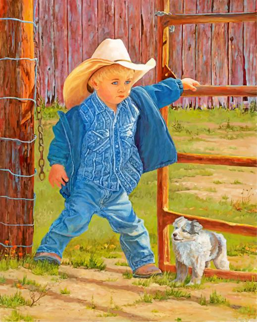 Western Little Cowboy Paint By Number.png