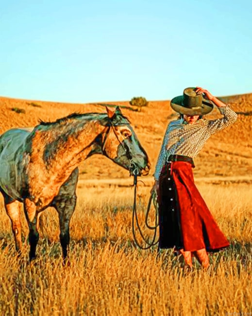 Western Woman Cowgirls Paint By Numbers.png