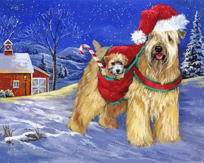 Wheaten Terrier Christmas Paint By Number.png