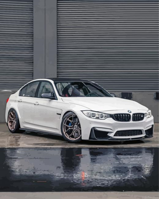 White Bmw M3 F80 Paint By Numbers.png