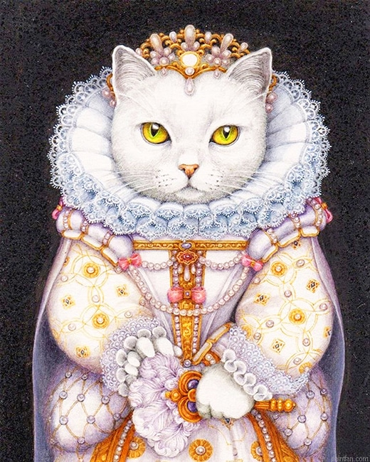 White Beautiful Cat New Paint By Number.png