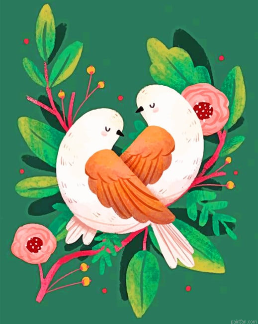 White Birds Illustrations Paint By Numbers.png