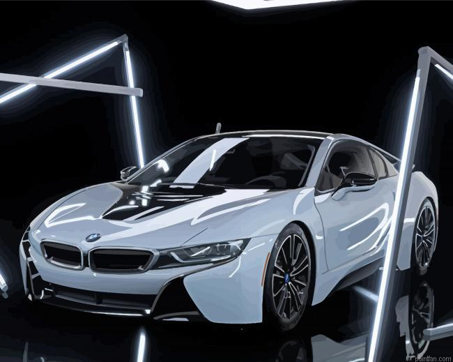 White Bmw I8 Paint By Numbers.png