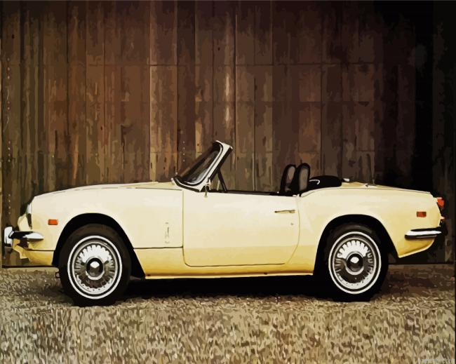 White Classic Triumph Spitfire Mk3 Car Paint By Numbers.png