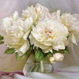White Flowers Vase Paint By Numbers.png