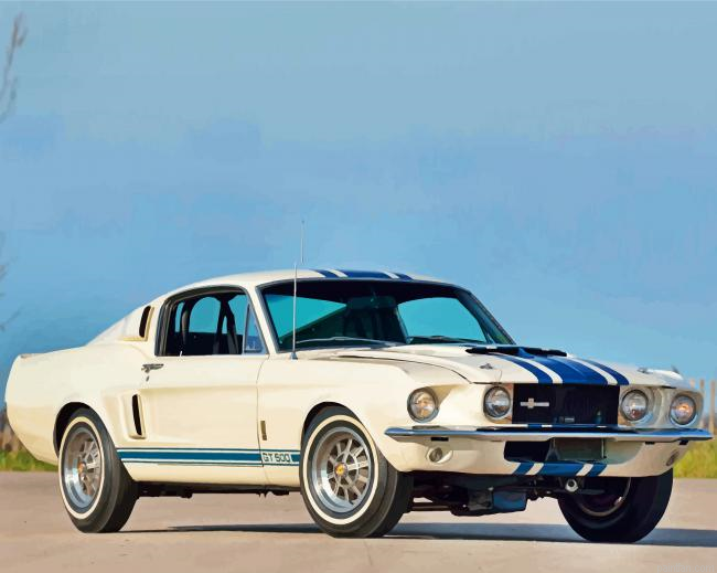 White Ford Gt 500 Paint By Number.png