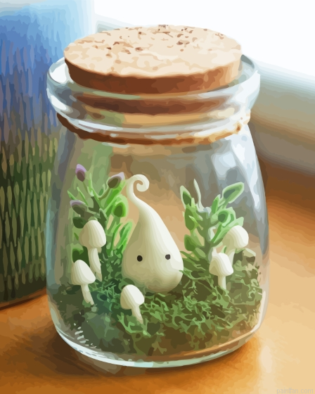 White Ghost In Jar Paint By Numbers.png