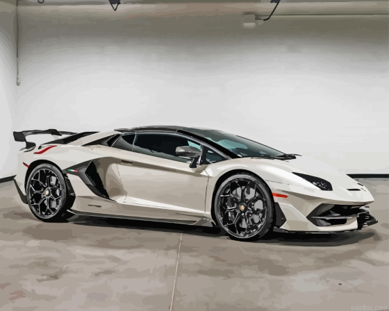 White Lamborghini Paint By Numbers.png