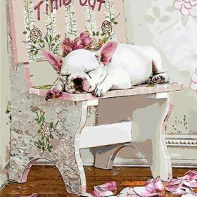 White Lovely Dog Paint By Numbers.png