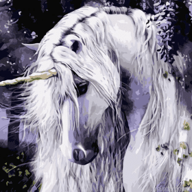White Unicorn Horse Paint By Numbers.png