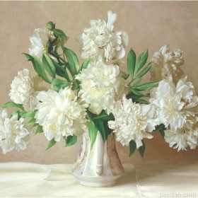 White Vase Flowers Paint By Numbers.png