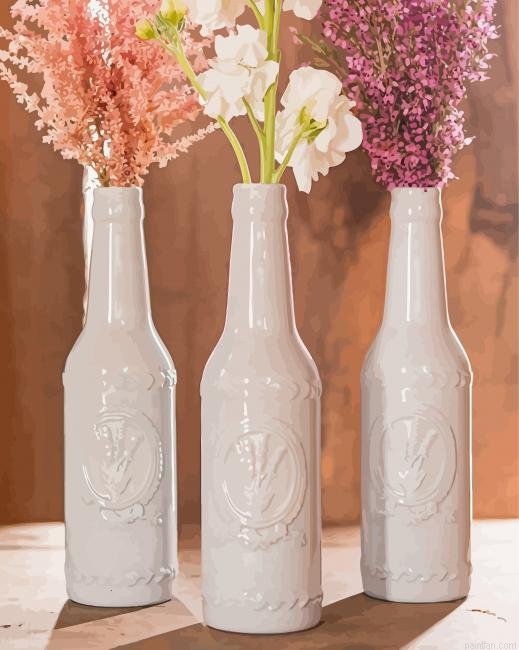 White Vintage Bottle Paint By Numbers.png