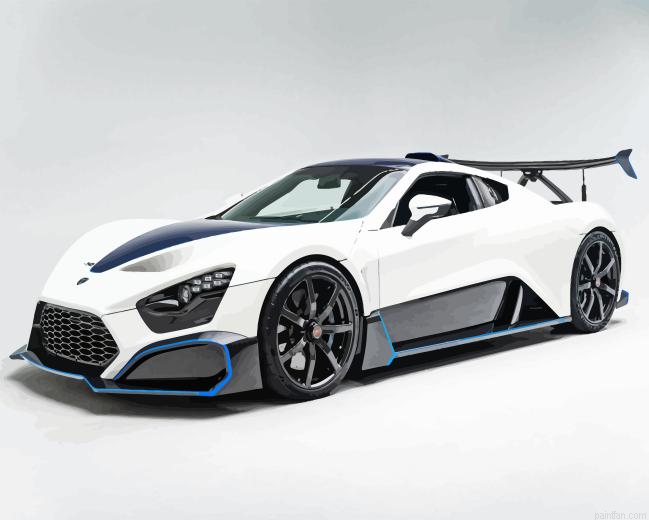 White Zenvo Tsr Paint By Numbers.png