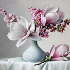White And Pink Flowers Paint By Numbers.png
