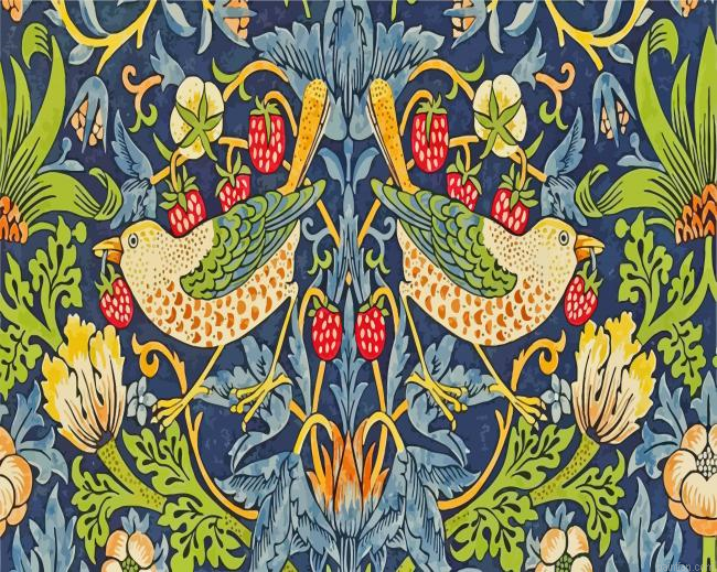 William Morris Strawberry Thief Paint By Numbers.png