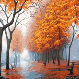 Wind Autumn Park Paint By Numbers.png