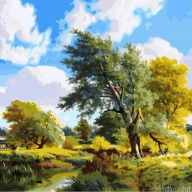 Wind Moving Trees Paint By Numbers.png