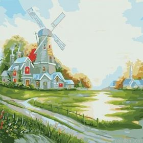 Windmill House Paint By Numbers.png