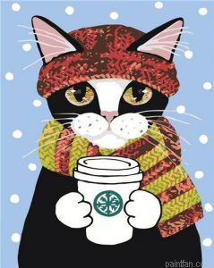 Winter Cat Paint By Numbers.png