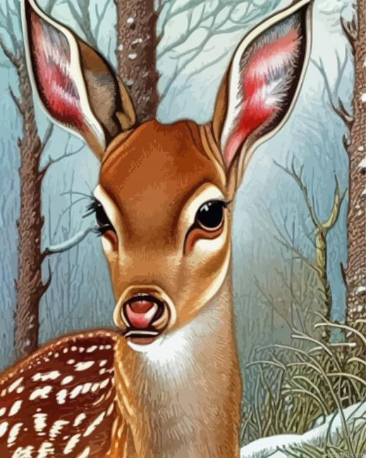 Winter Fawn Paint By Numbers.png