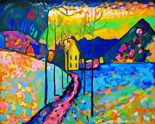 Winter Landscape Wassily Kandinsky Paint By Number.png