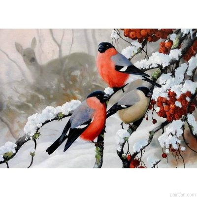 Winter Three Birds Paint By Numbers.png